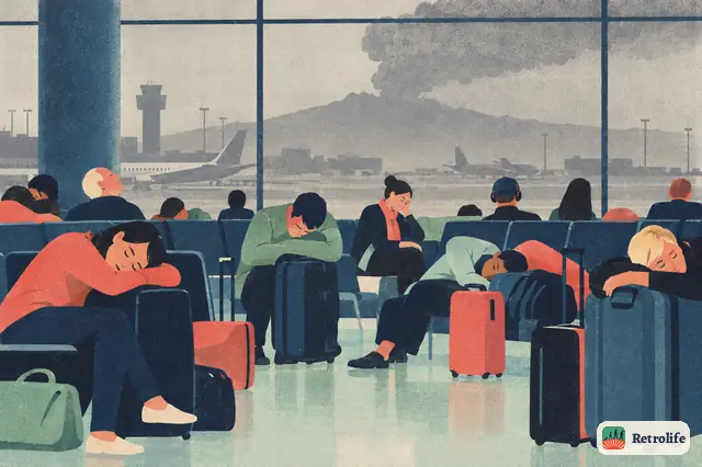Eine Vulkanaschewolke legt den Flugverkehr über Europa für mehrere Tage lahm.