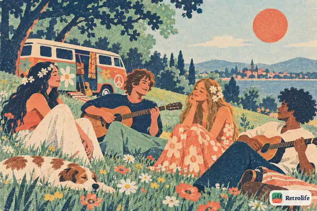 Junge Leute treffen sich in San Francisco zu einem Sommer voller Blumen, Musik und langer Haare.