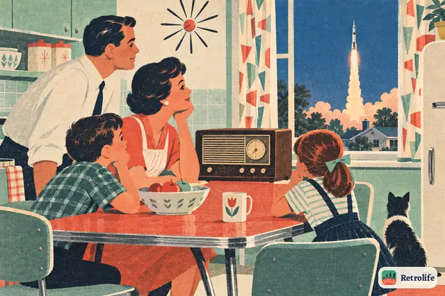 Der erste Amerikaner fliegt ins All, und das ganze Land lauscht am Radio.