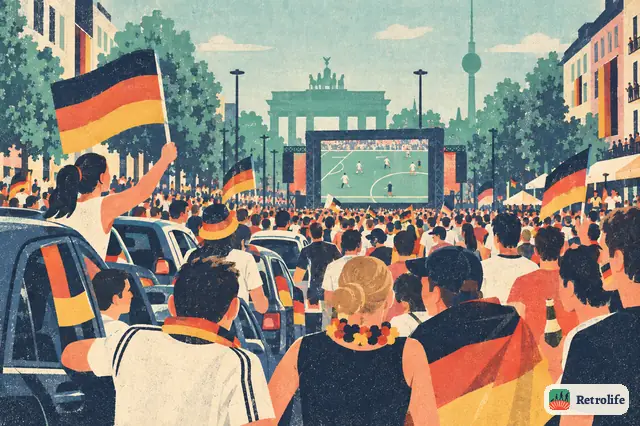 Die Fußball-WM findet in Deutschland statt, und das ganze Land feiert auf den Straßen.