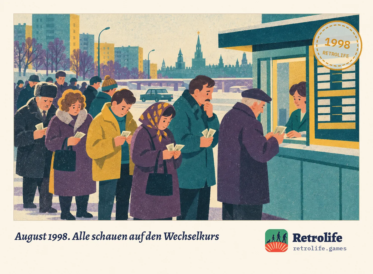 August 1998. Alle schauen auf den Wechselkurs